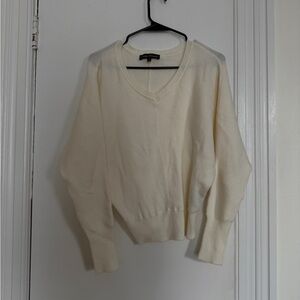 Cream V-neck Sweater